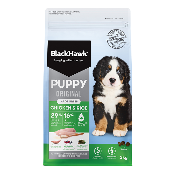 Black Hawk – Puppy – Large Breed – Chicken & Rice 1