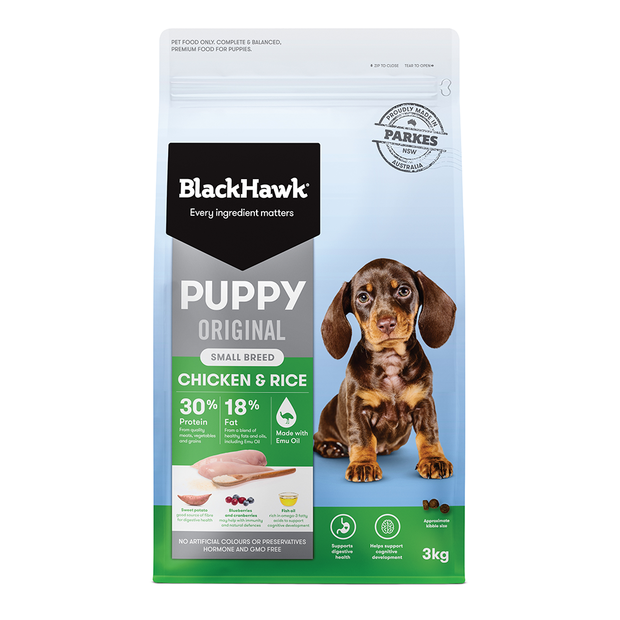Black Hawk – Puppy – Small Breed – Chicken & Rice 1