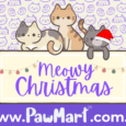 Beige Cute Cat Christmas Greeting Card